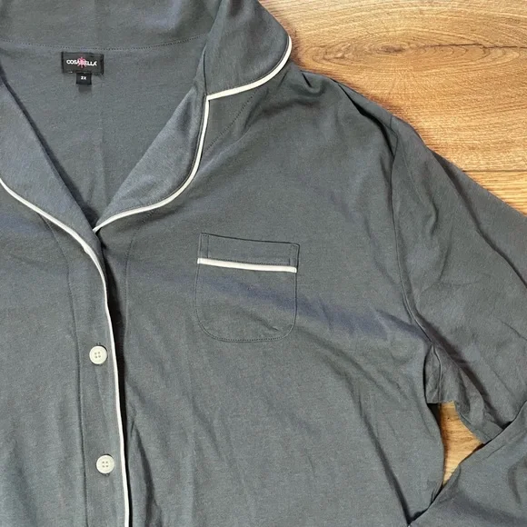 Cosabella Bella Relaxed Long Sleeve Top & Pants Pajama Set - Picture 8 of 14